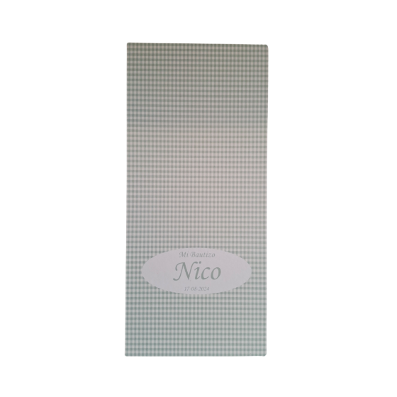 Caja bautizo vichy mint