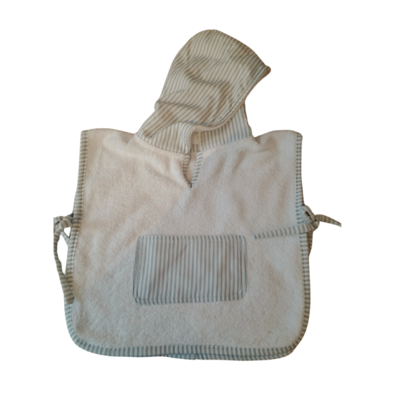 Poncho playa infantil raya mint