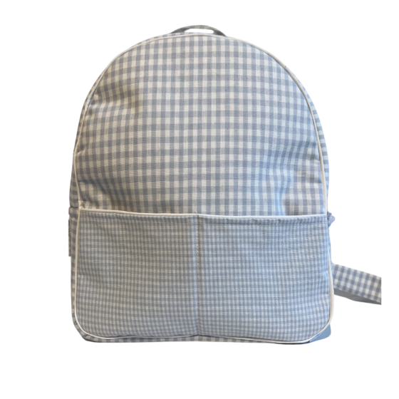 Mochila infantil impermeable vichy azul