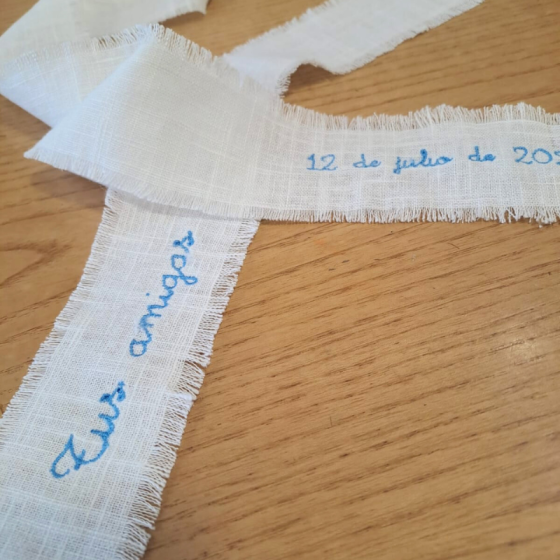 Lazo ramo novia con fecha y...