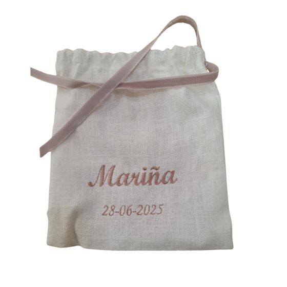 Bolsa semihilo lazo rosa...