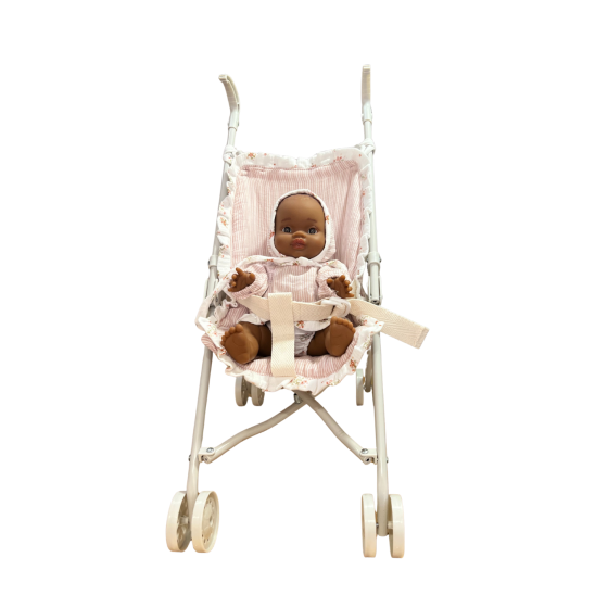 Silla de muñecas raya rosa...