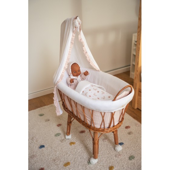 Moisés muñecas raya rosa y flor Inés