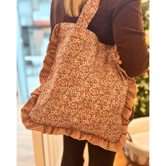 Tote Bag flor Matilda y vichy