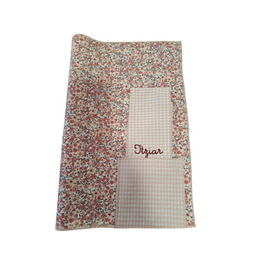 Salvamantel personalizado flor Matilda y vichy nude