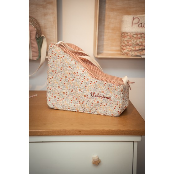 Bolsa patines flor Matilda y vichy