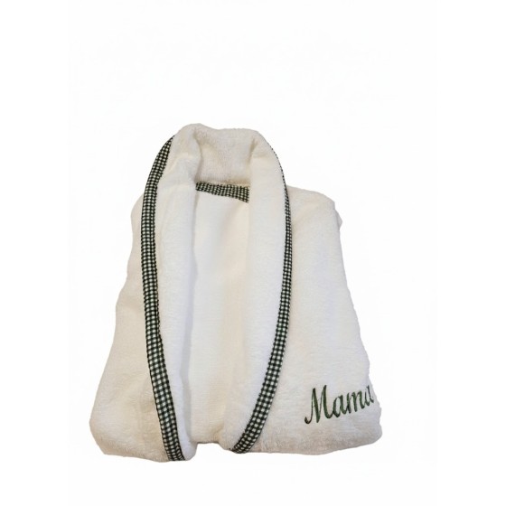 Albornoz bordado mamá vichy...