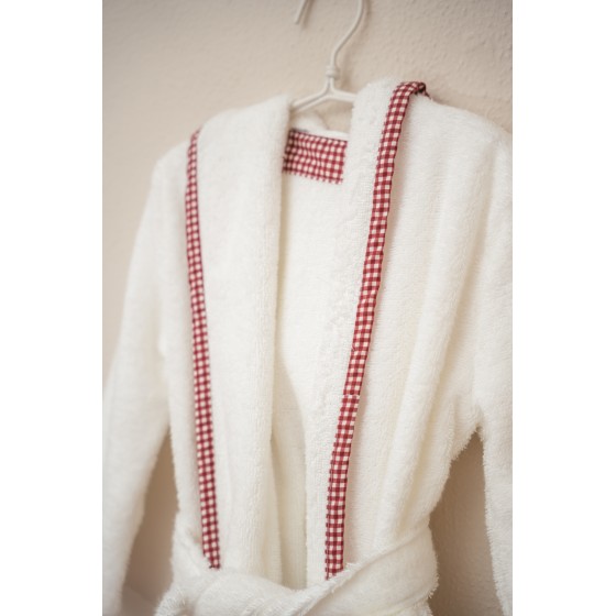 Albornoz personalizado vichy granate