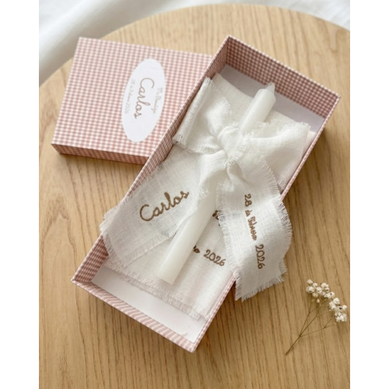 Kit bautizo toalla y vela...