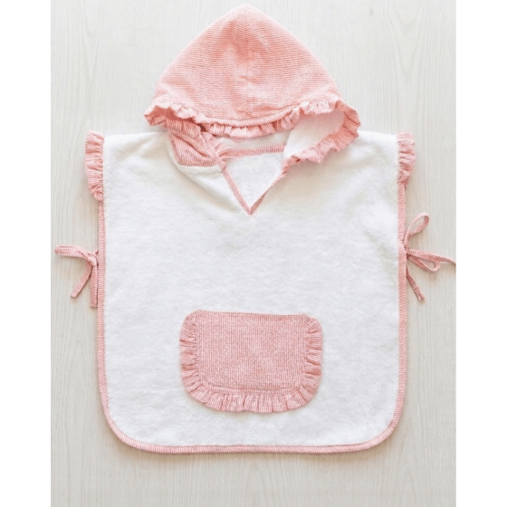 Poncho playa raya fresa con volantes