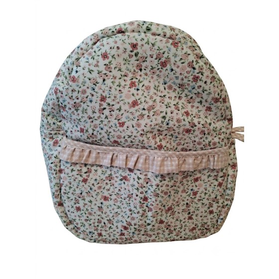 Mochila infantil impermeable flor Sara y vichy